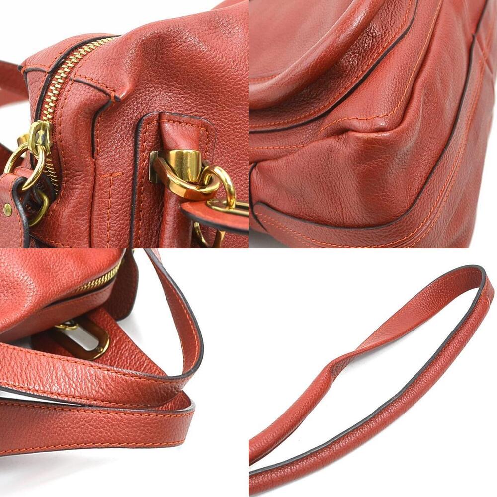 Chloe Leather Shoulder Bag Red Paraty - Picture 3 of 4
